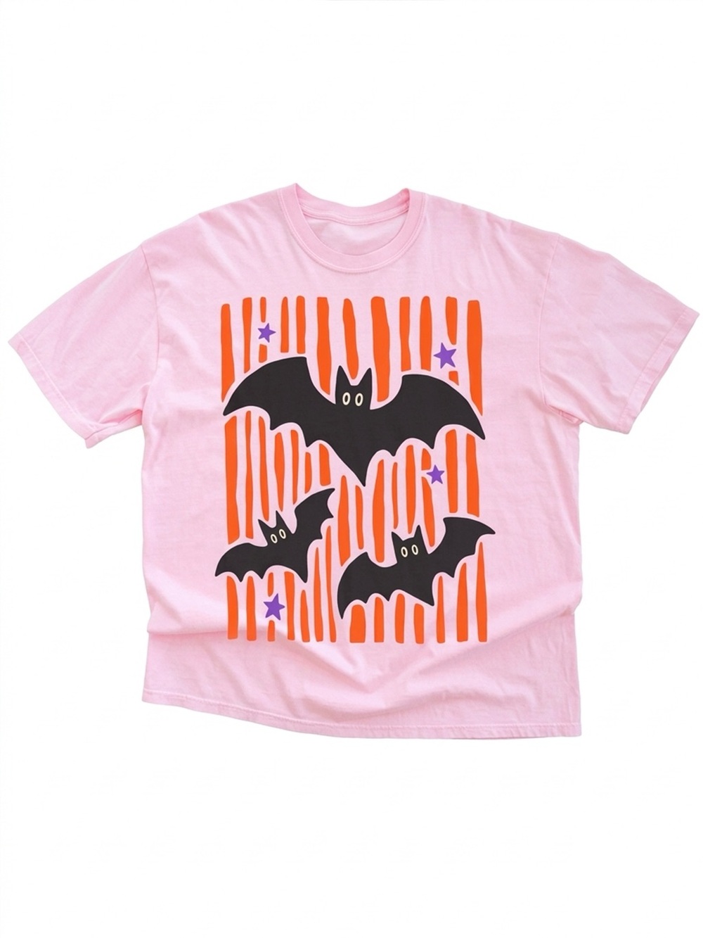 Pastel Goth Spooky Bat Creepy Cute Pink Graphic Tee